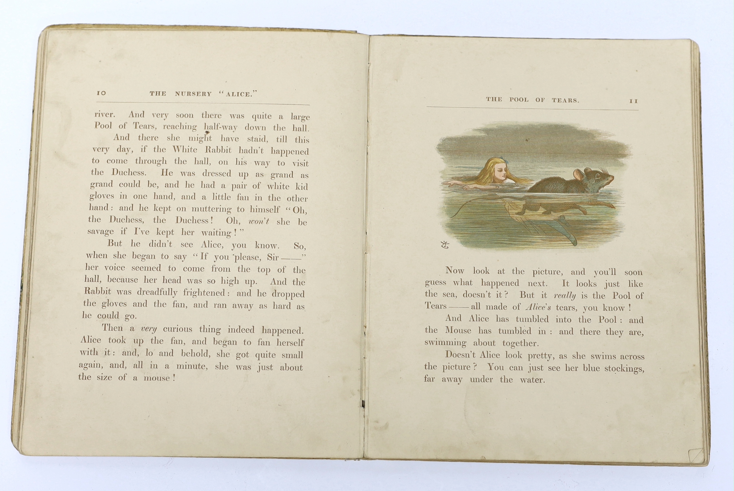 Dodgson, Charles Lutwidge [Carroll, Lewis] - The Nursery ‘’Alice’’: Containing Twenty Coloured Enlargements from Tenniel’s Illustrations to ‘’Alice’s Adventures in Wonderland’’ with Text Adapted to Nursery Rhymes by Lewi